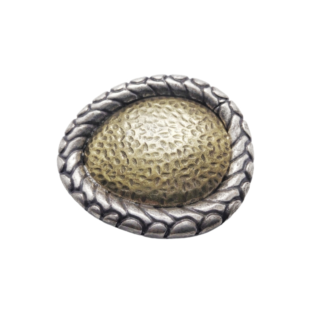 4 Items for $20 (👣4/$20). Silver Tone Braded Buckle w/ Gold Tone Center